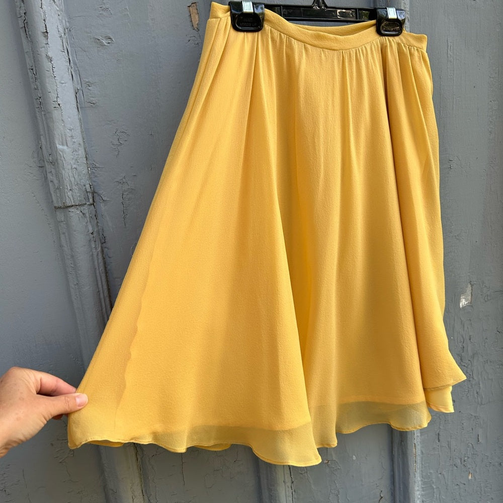 Dagg & Stacey Yellow Chiffon Skirt, BNWT, size 2