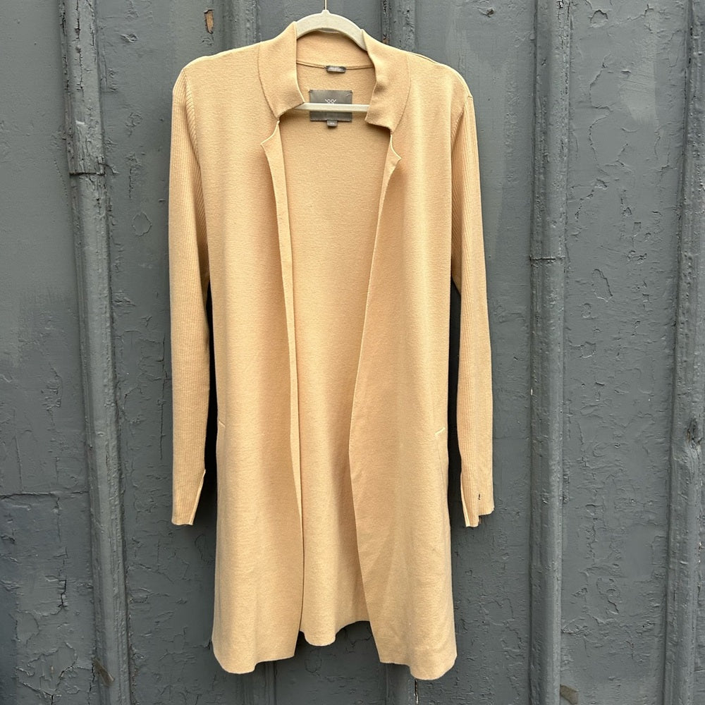 Soia & Kyo Cream Aster Long Wrap Front Cardigan, size M