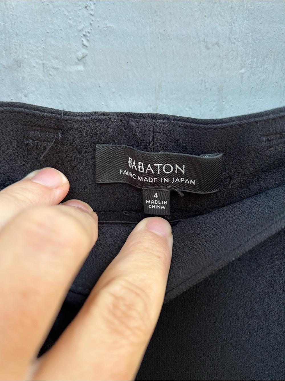 Babaton Black Japanese Crepe Pants, size 4