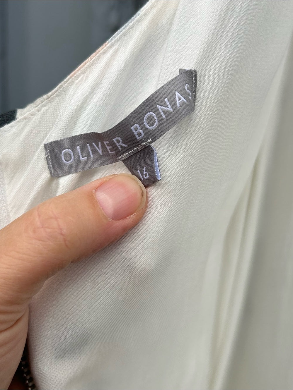 Oliver Bonas Yellow Green Dress, UK 16 (US 12)
