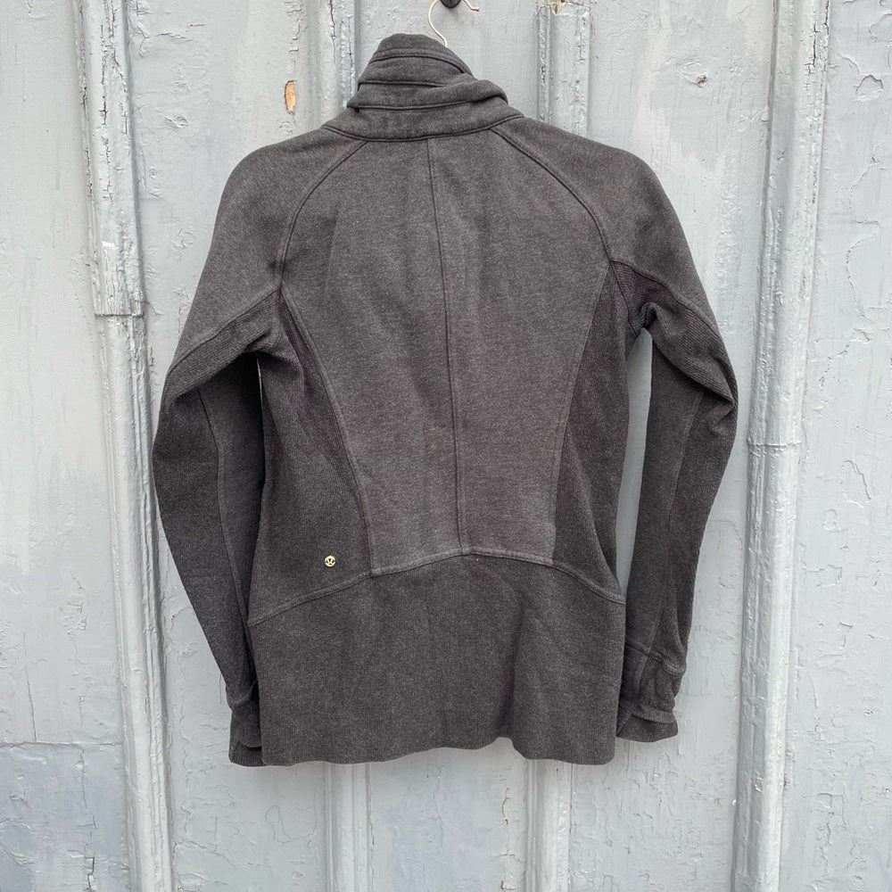 Lululemon Radiant Jacket In Heathered Black, Size 4