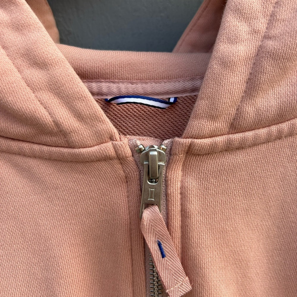 Kit and Ace Dusty Pink Pacific Coast Full Zip Cropped Hoodie, size M