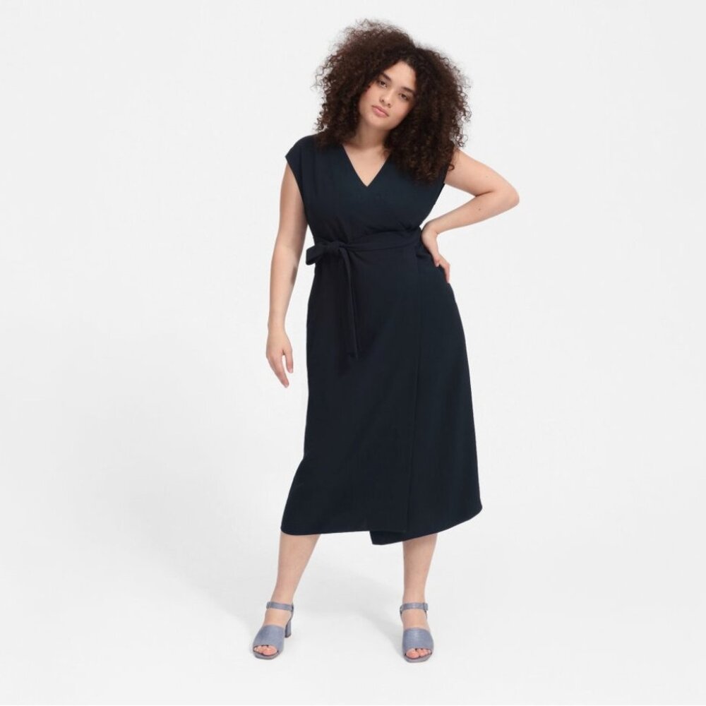 Everlane Japanese Go Weave Wrap Dress, size 6