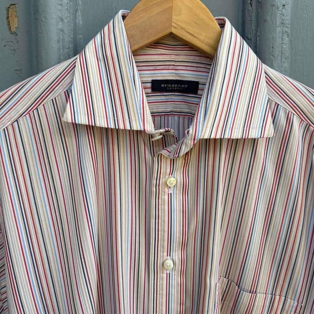 Burberry London Vintage Longsleeve Buttondown Cotton Shirt, size 15 1/2”