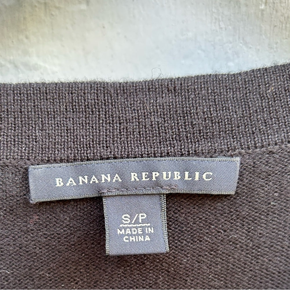 Banana Republic black with jewels wool blend cardigan, Small