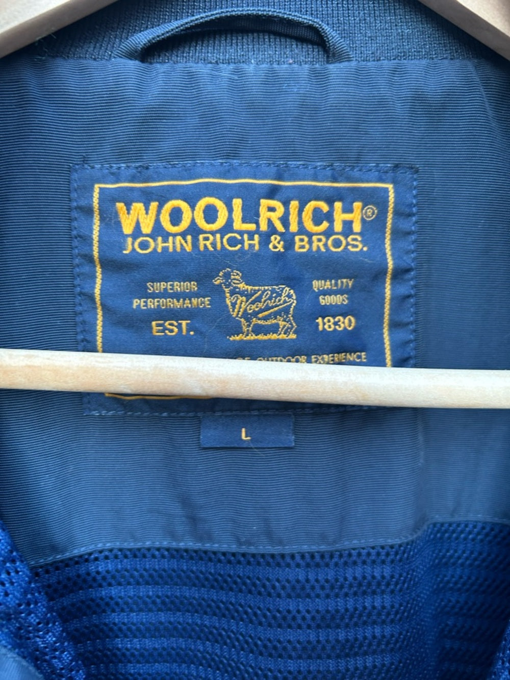 Woolrich Nylon Branded Rain Coat, size Large