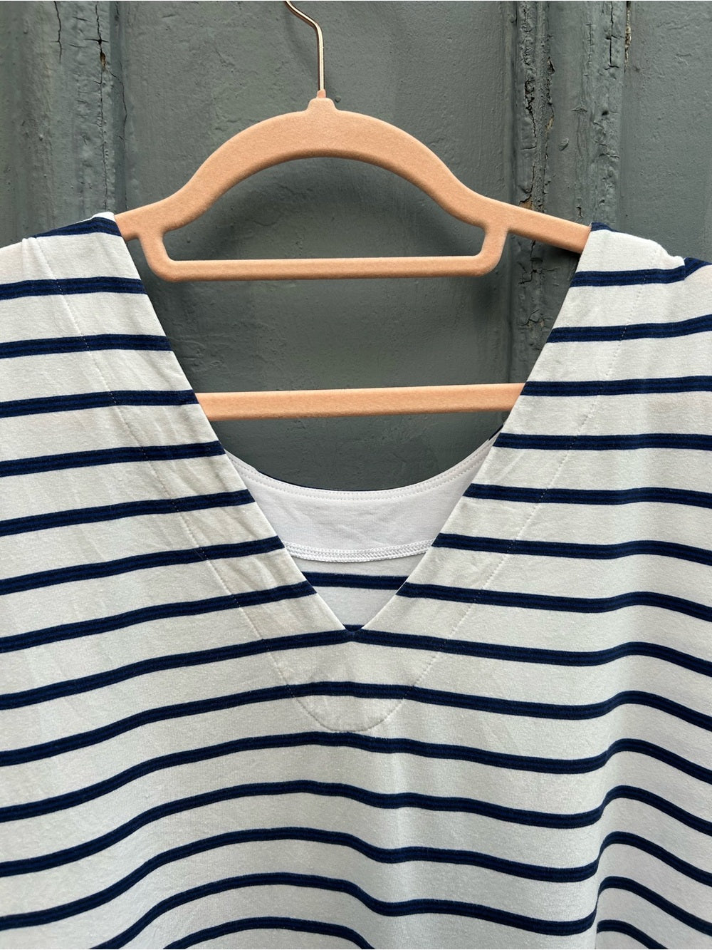 Kit & Ace Back to Front Striped Tee , size L