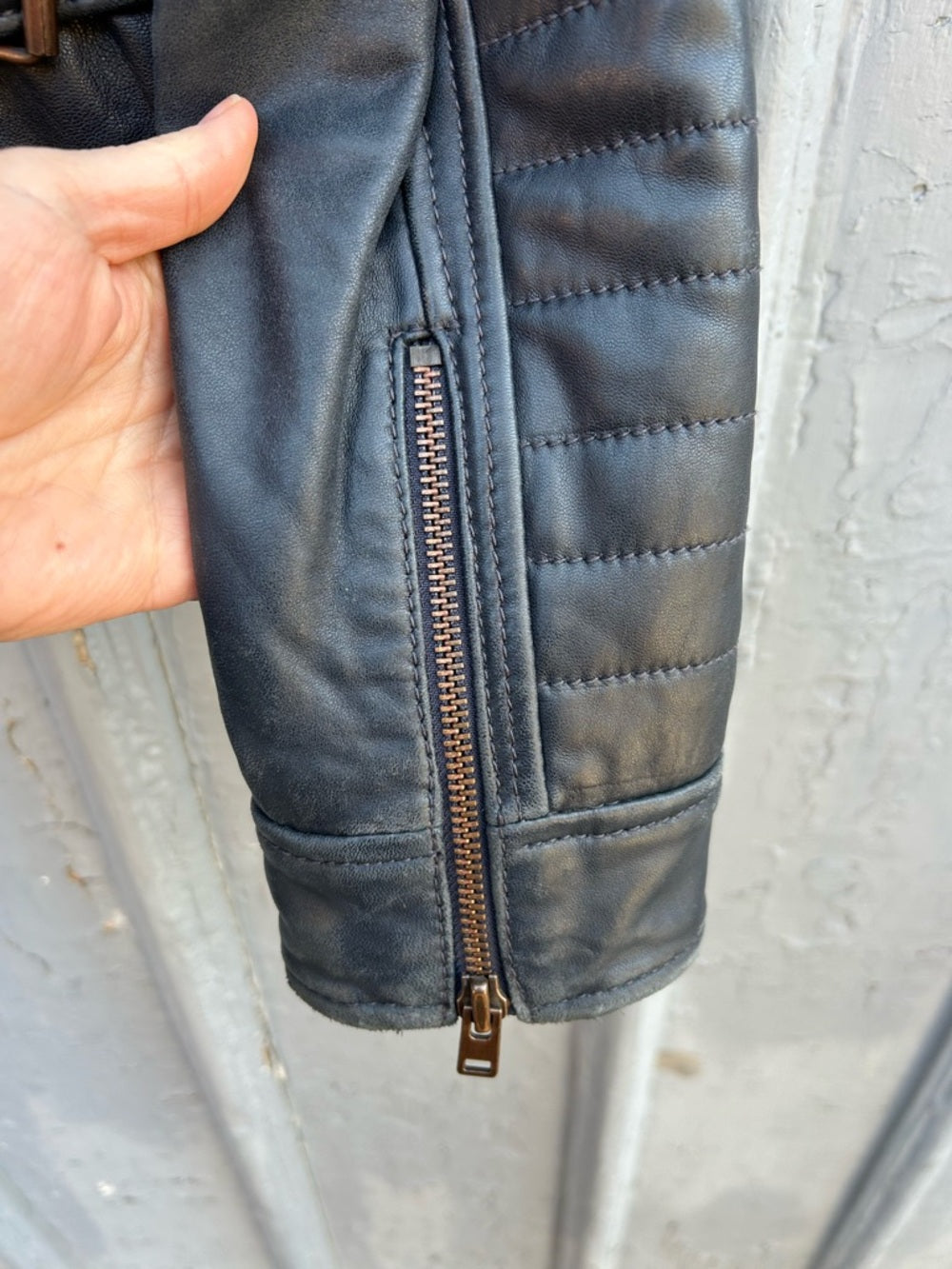 J. Crew Collection Standing Collar Leather Jacket, size 6