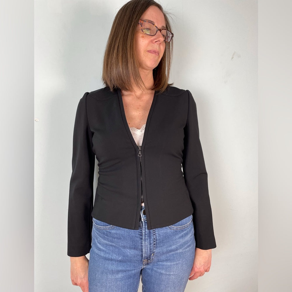 VALENTINO Roma Black Cropped Blazer Jacket, size 8