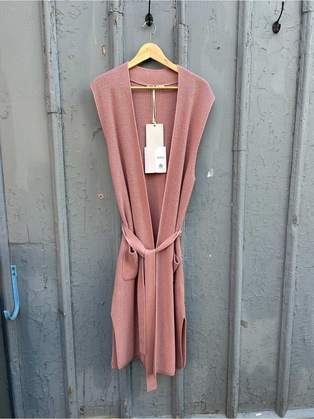 Max Mara Leisure Knitted Wool Waistcoat, BNWT, Pink, size M