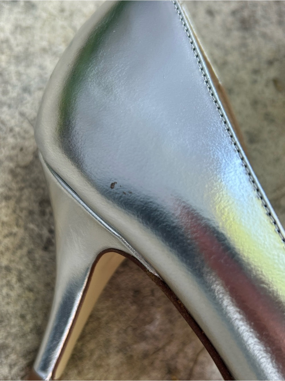 J. Crew Valentina Metallic Silver pumps, BNIB, size 7.5