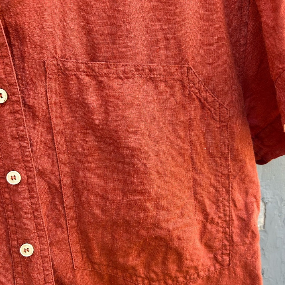 Power of my People Rust Wayward Fit Ss button up shirt, size xxs