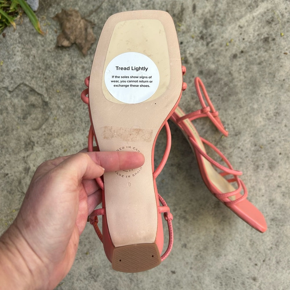Poppy Barley Harley Heeled Sandal, Cantaloupe, BNWOB, size 9