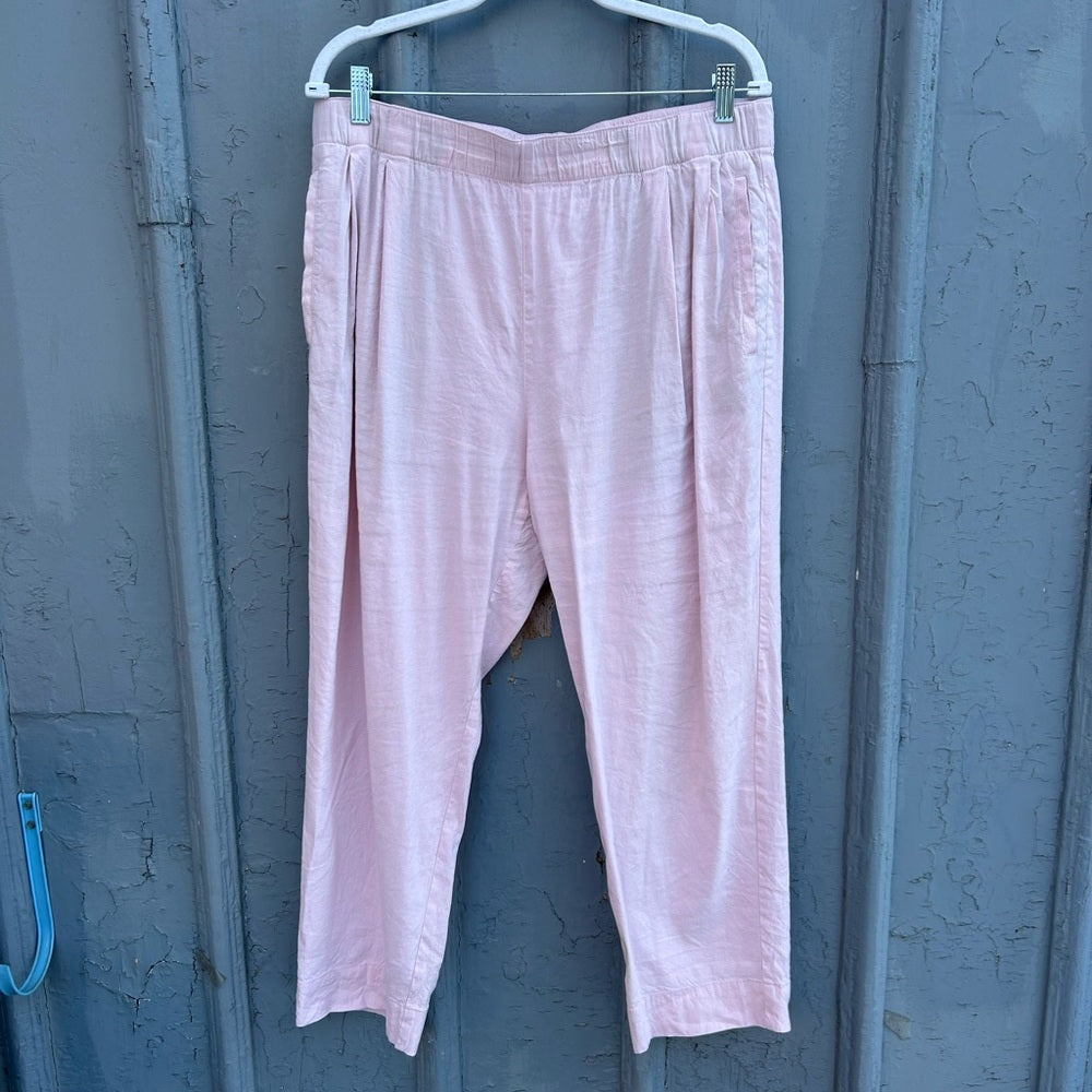 Vince Tapered Pull-On Linen blend Pant, size XL