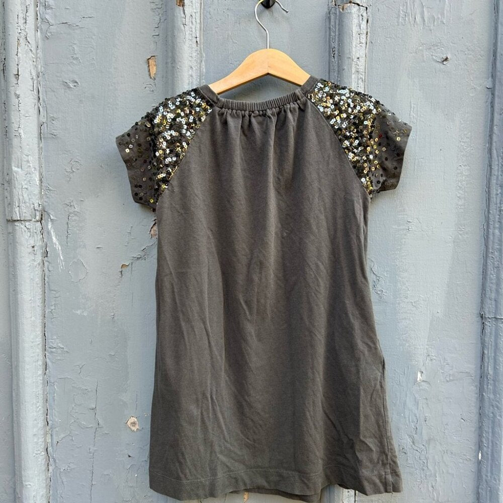 Crewcuts Cotton Modal T shirt Dress with Sequins, size 6