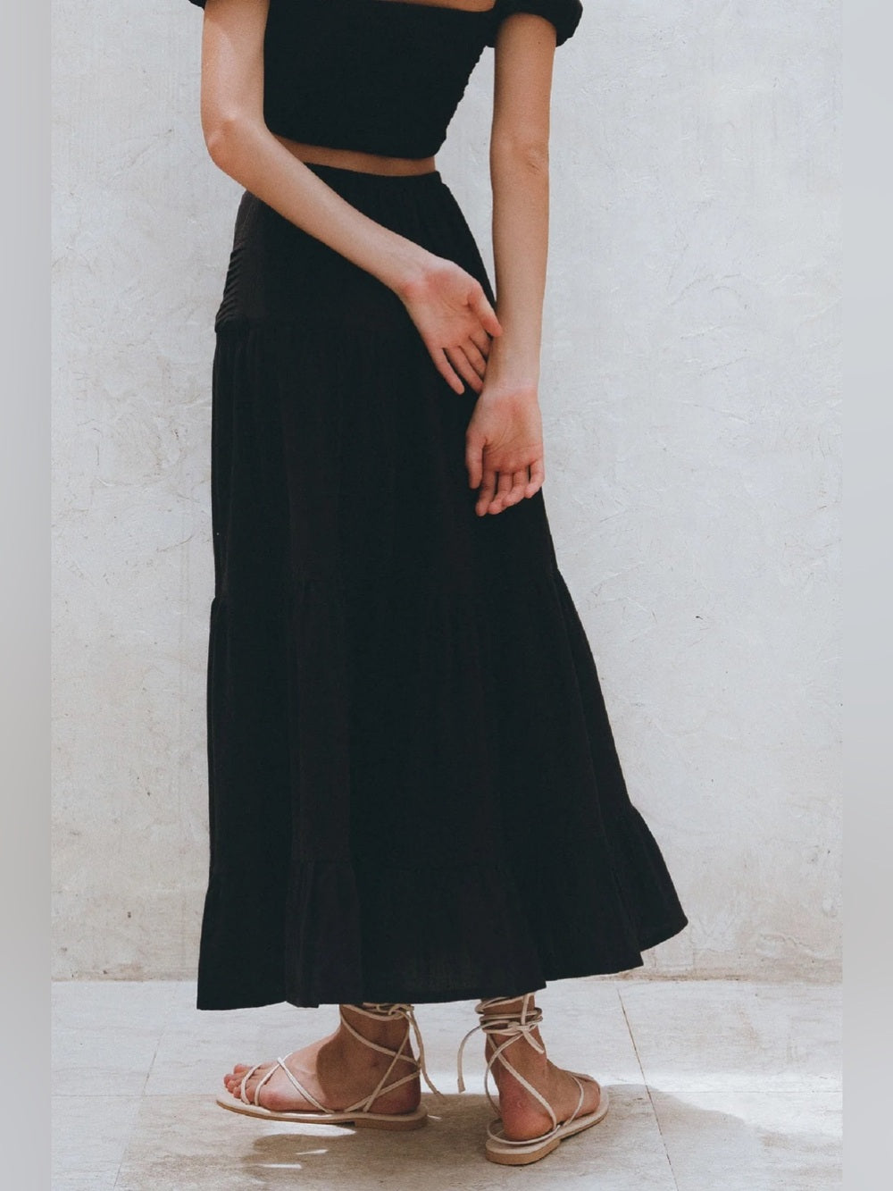 Baliln Black Casablanca Voluminous Skirt, size XL