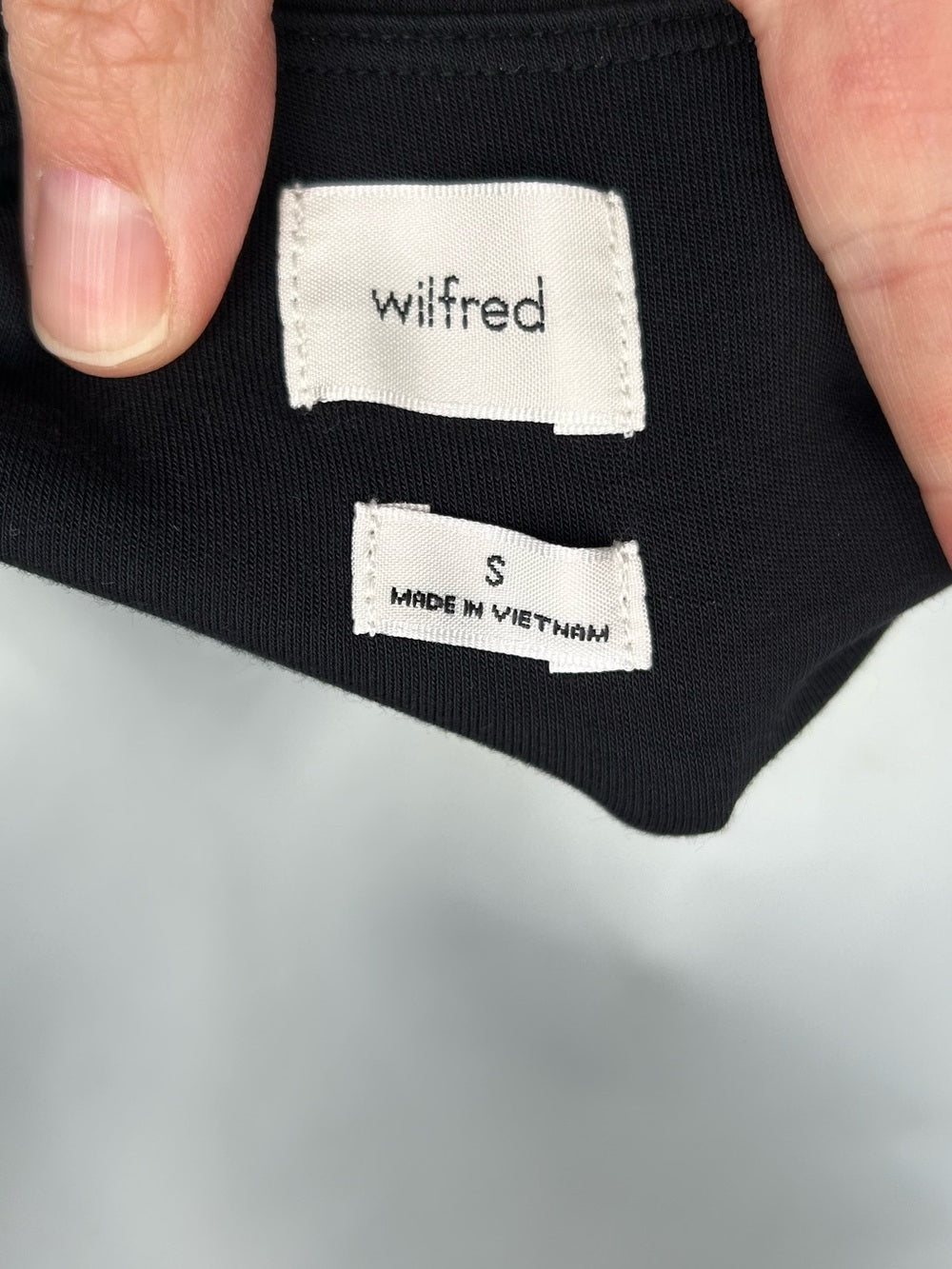 Wilfred Black Saturn Midi Dress, small