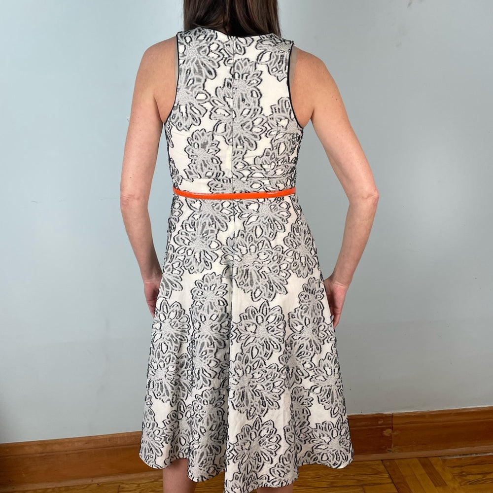 Marella fit & flare floral embellished day dress, size 4