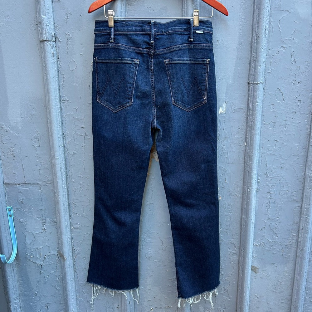Mother The Hustler Ankle Fray Jeans, size 30