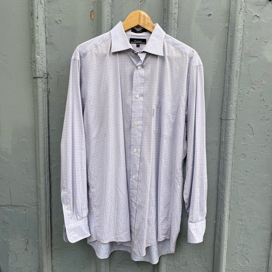 Faconnable 100% Cotton Striped Button Up Shirt, size Neck 16”