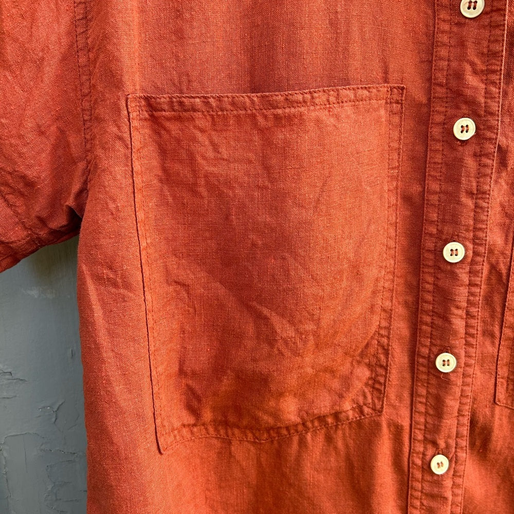 Power of my People Rust Wayward Fit Ss button up shirt, size xxs