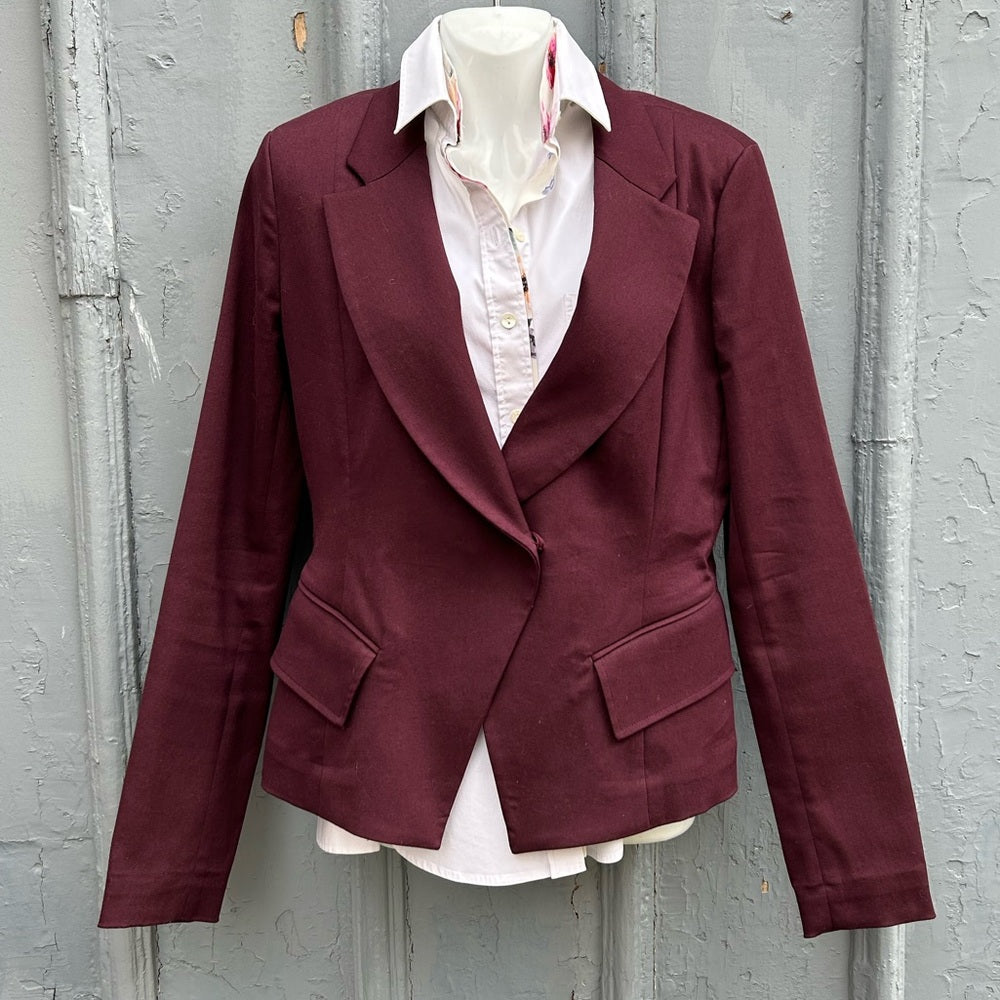 Donna Karan Burgundy Blazer, size 12