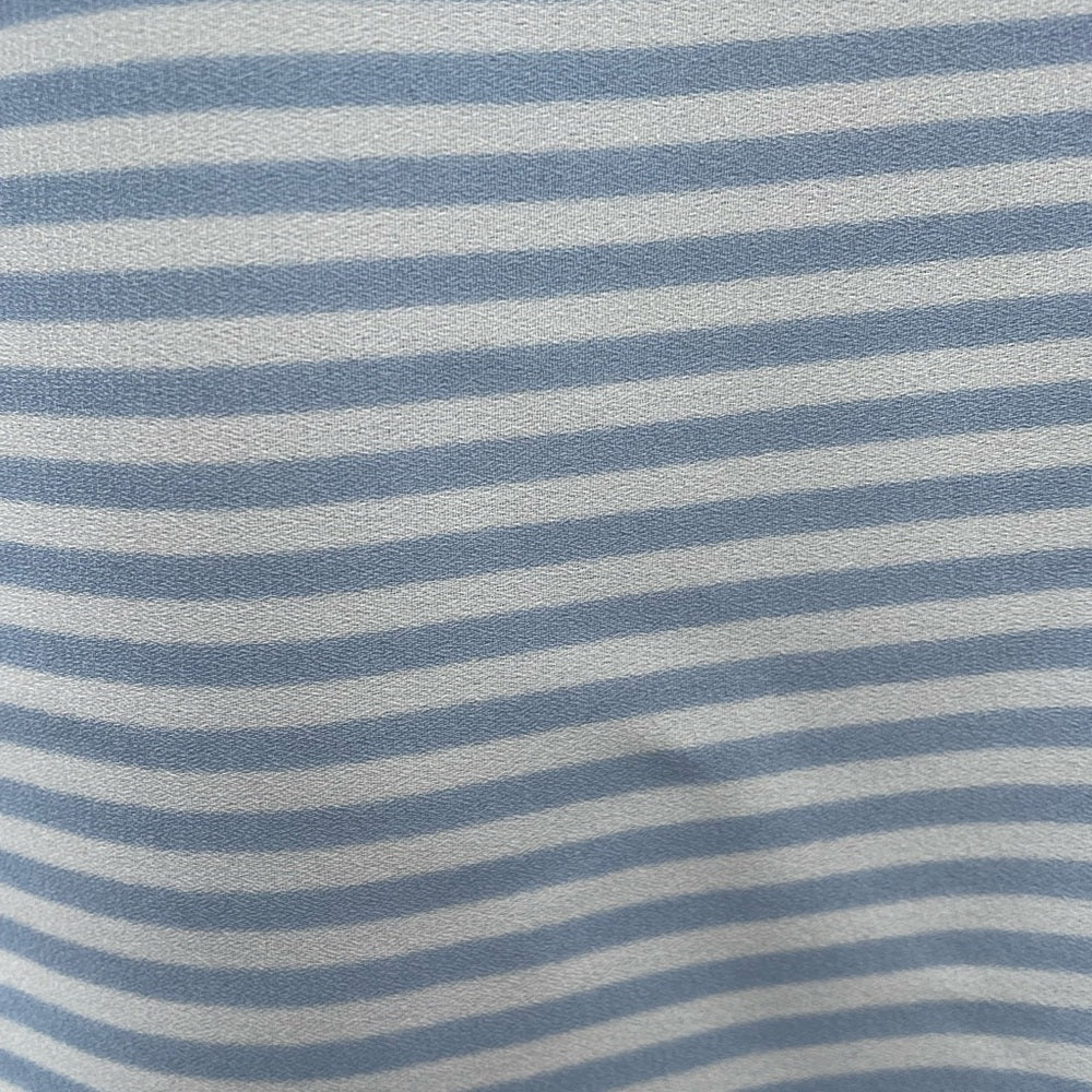 Sam + Lili Paris Boat Neck Flowy Blue & White striped Blouse, size M