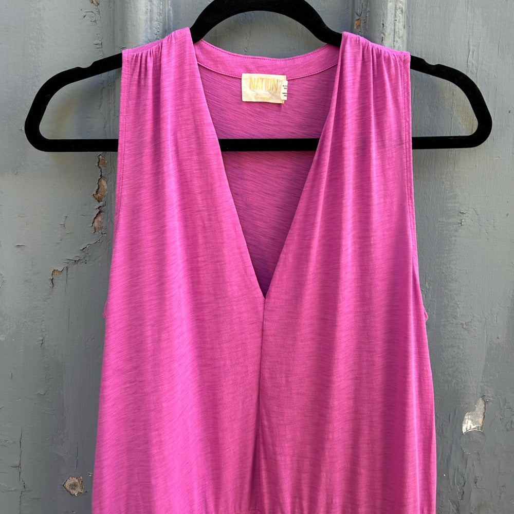 Nation LTD Brianna Sleeveless Pima Cotton Knit Midi Dress, Small