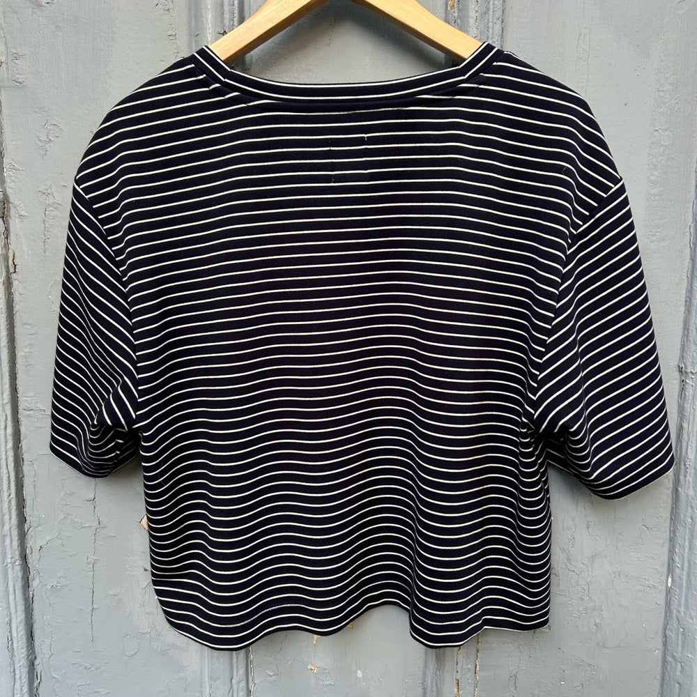 Maeve Cropped striped Tee, M (fits oversized)