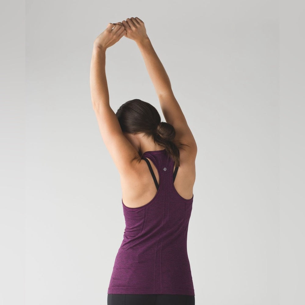 Lululemon purple swiftly tech racer back, size 4