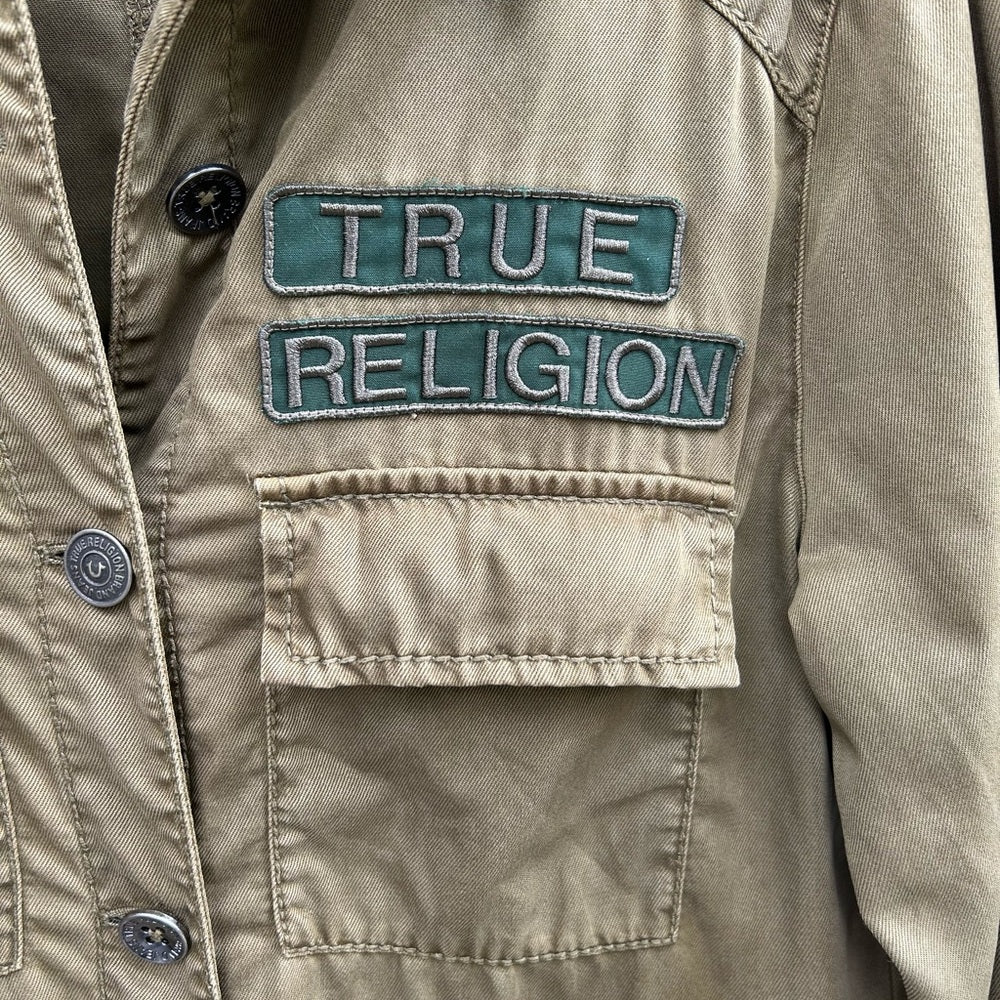 True Religion Khaki Military Jacket, size M