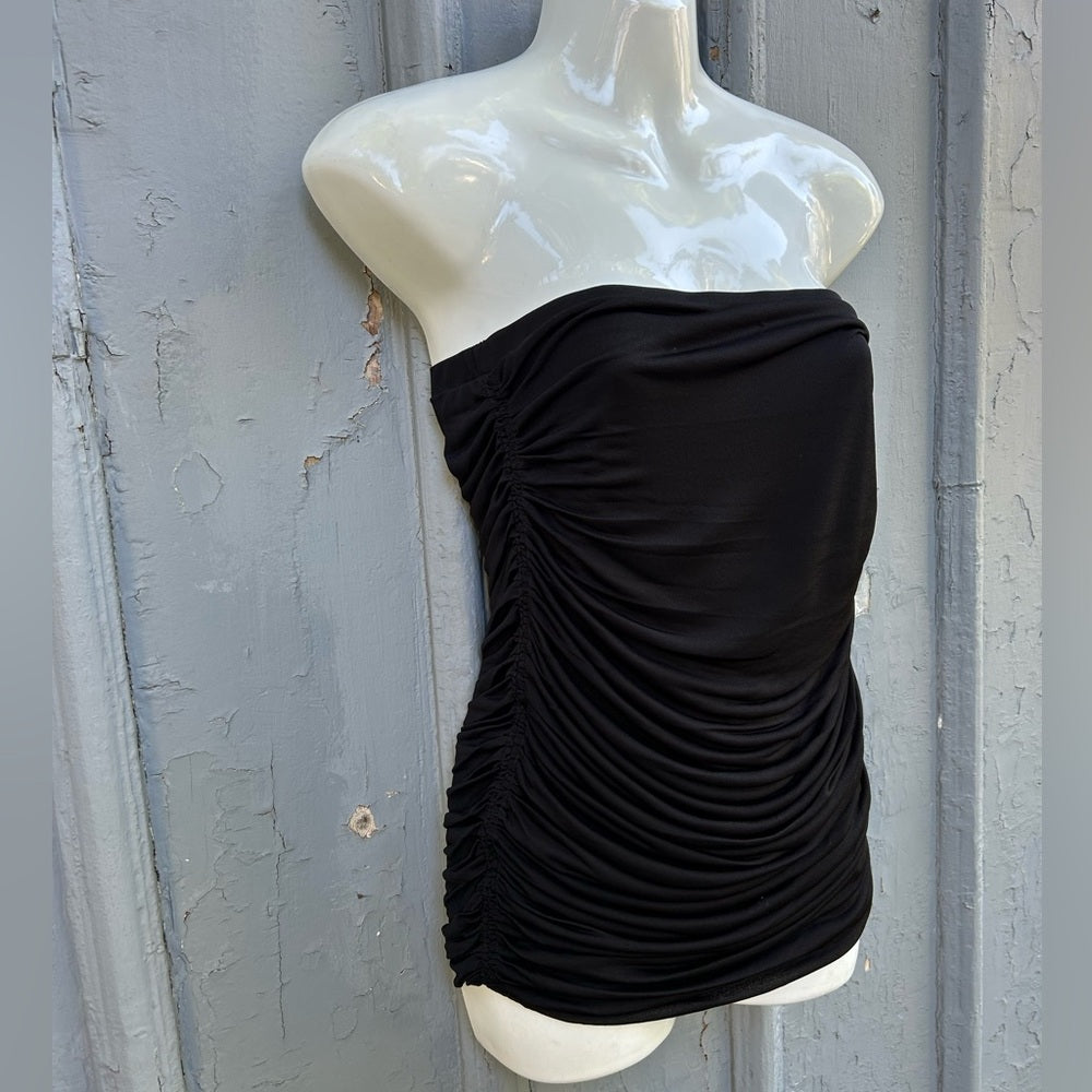 Halston Heritage strapless ruched top, BNWT, Small