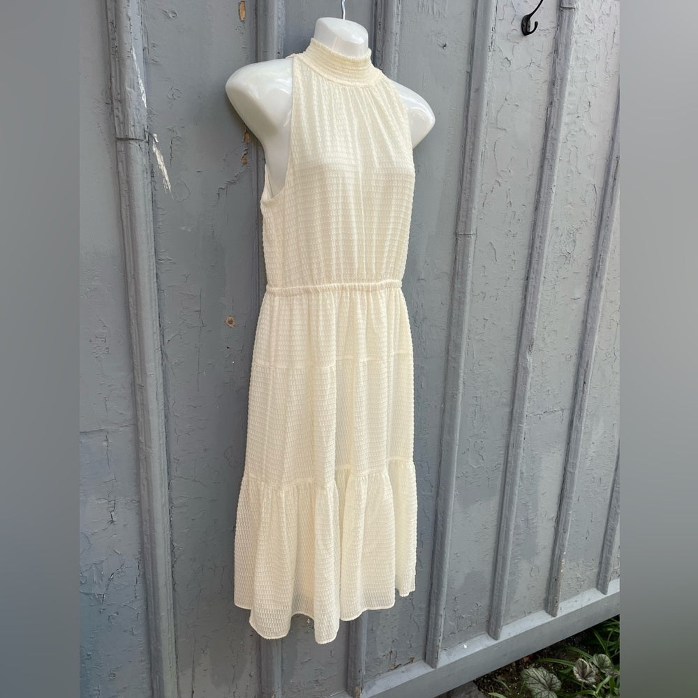 Michael Kors Cream Smock Halter Dress, size Small