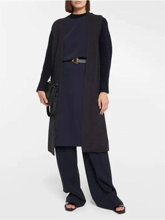 Max Mara Leisure Knitted Wool Waistcoat, BNWT, Ultramarine, size XL