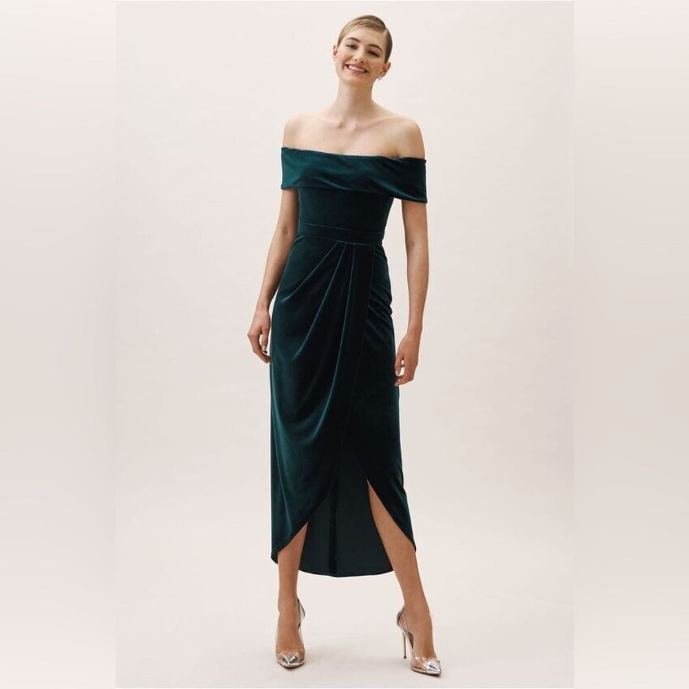 BHLDN Anthropologie Edison Velvet Dress, size 2