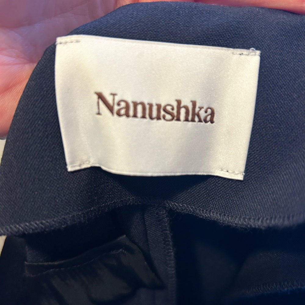 Nanushka Tulip Cady Flared Pants with Slit, size XL