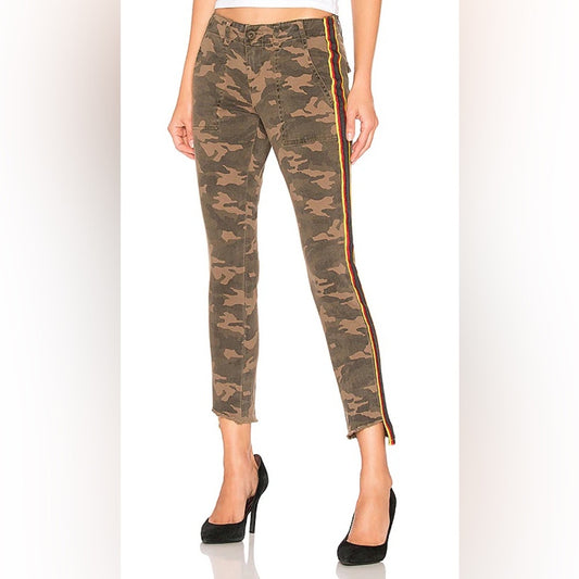 Pam & Gela Camo Side Stripe Pant in Army, size 27