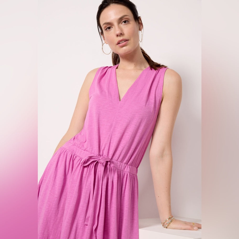 Nation LTD Brianna Sleeveless Pima Cotton Knit Midi Dress, Small