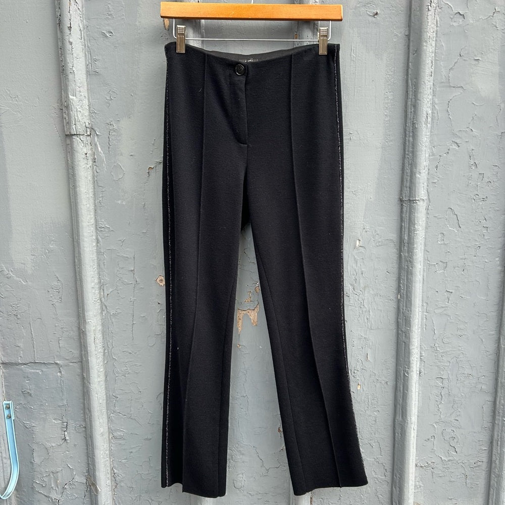 Marc Cain straight knit pants with sparkle ribbing, size N2 (US6)