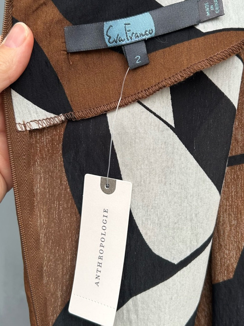 Anthropologie Eva Franco Brown Miranda Jumpsuit, BNWT, size 2