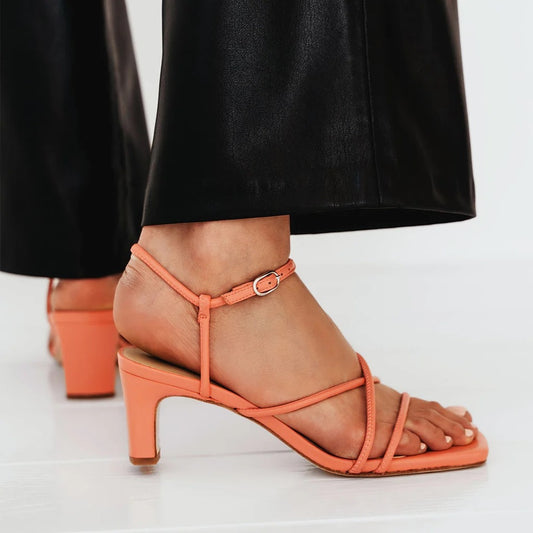 Poppy Barley Harley Heeled Sandal, Cantaloupe, BNWOB, size 9