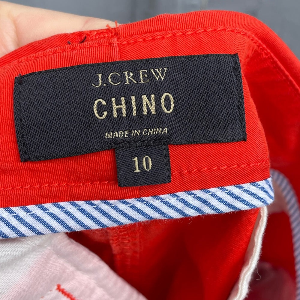 J. Crew Cotton Persimmon Coloured Chino, Size 10