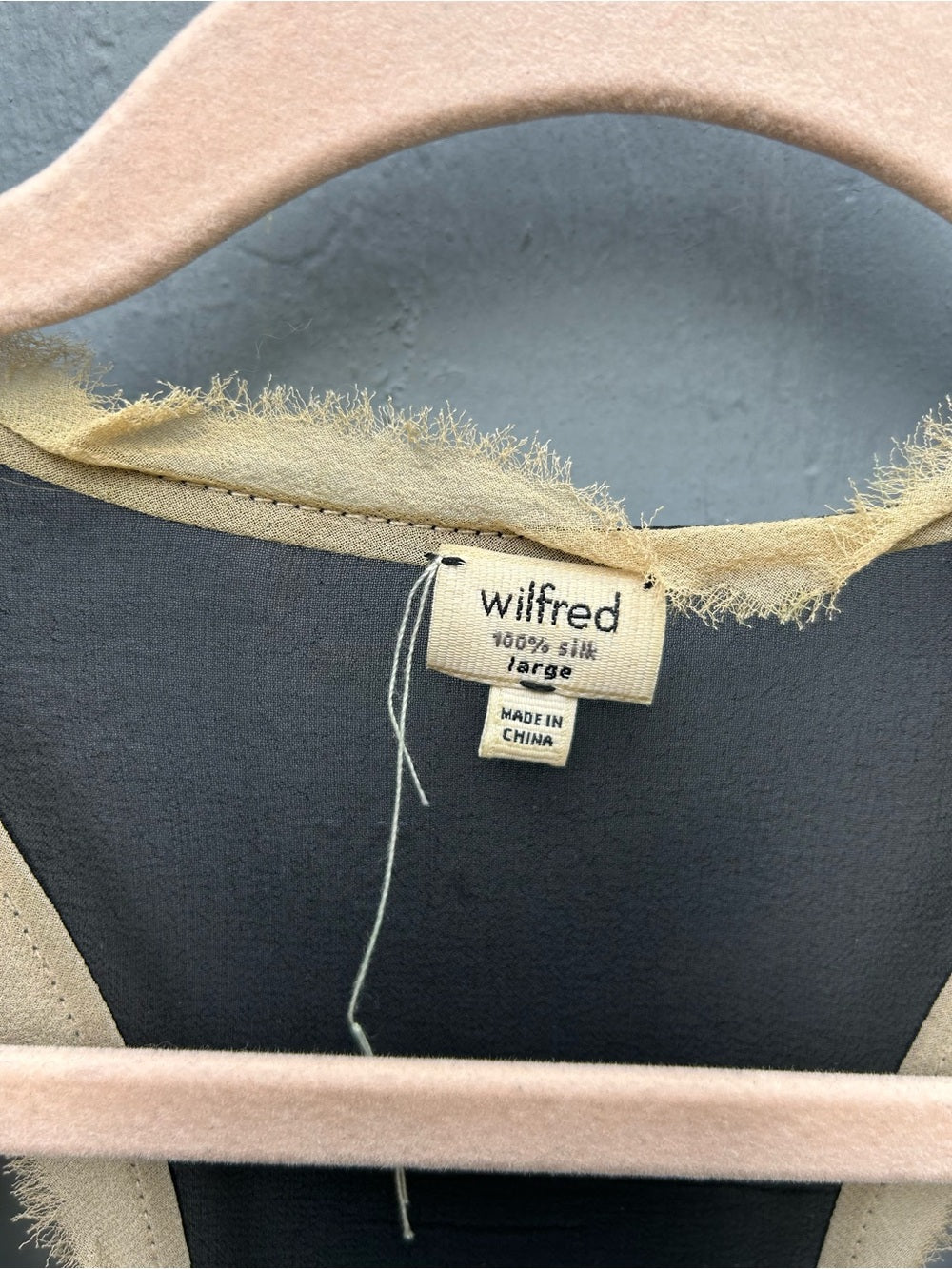 Wilfred Black Sequins Silk Racerback Tank Top - L