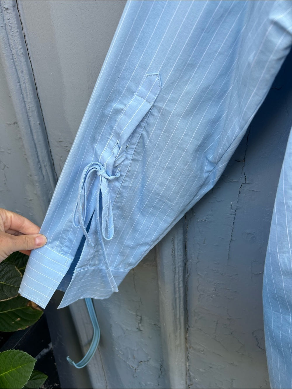 PINKO Poplin Blue Striped button down, size 42 (US6)