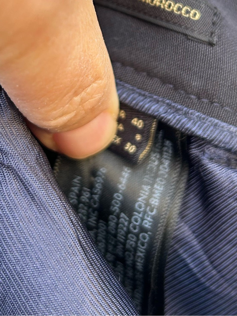 Massimo Dutti Navy Trousers, size 8