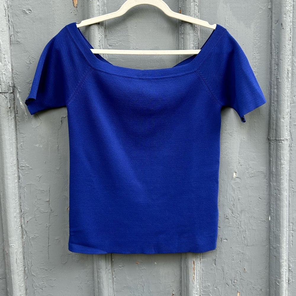 Massimo Dutti Royal Blue Knit Tee, Large