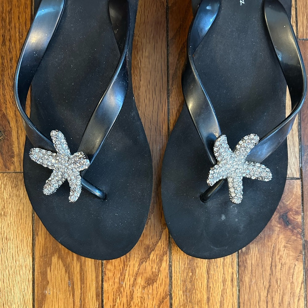 Tommy Bahama Crystal Starfish Wedge Flip-flop, size 10