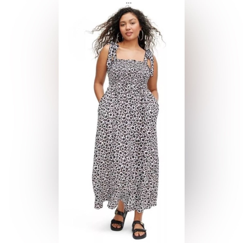 Diane Von Furstenberg x Target Smocked Maxi dress, BNWT, size XXL