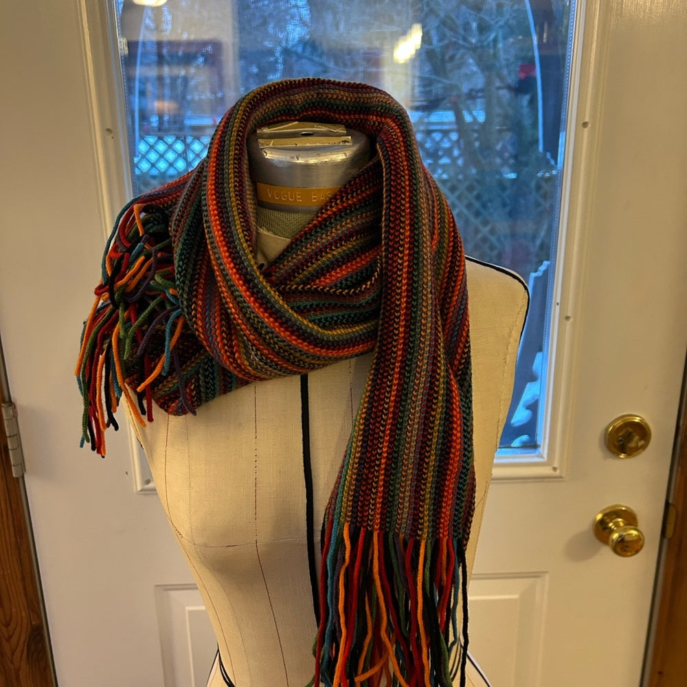 Johnston’s striped Scottish Wool Scarf