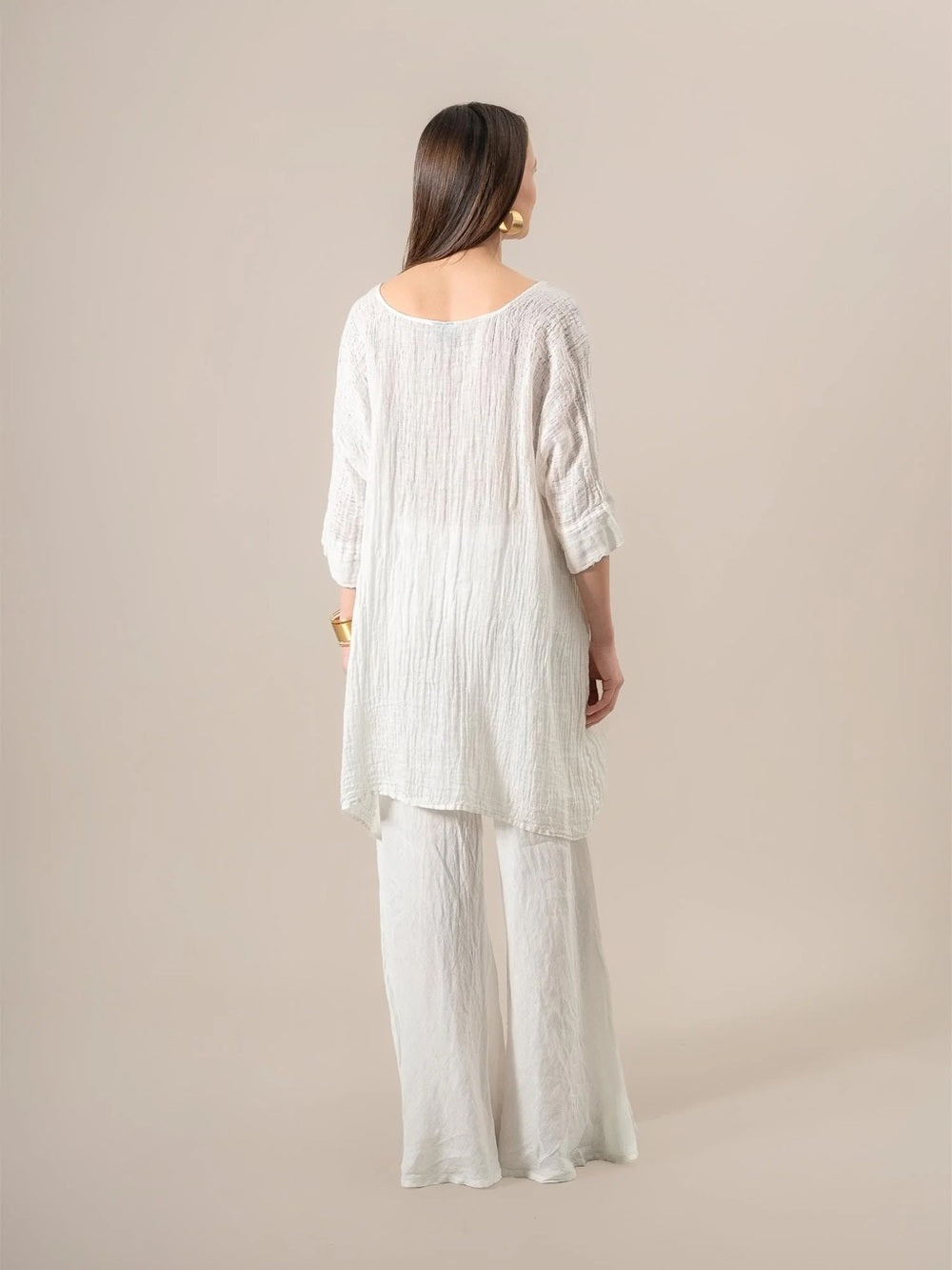La Bottega di Brunella Linen Casacca Valchiria Tunic Blouse, BNWT, one Size